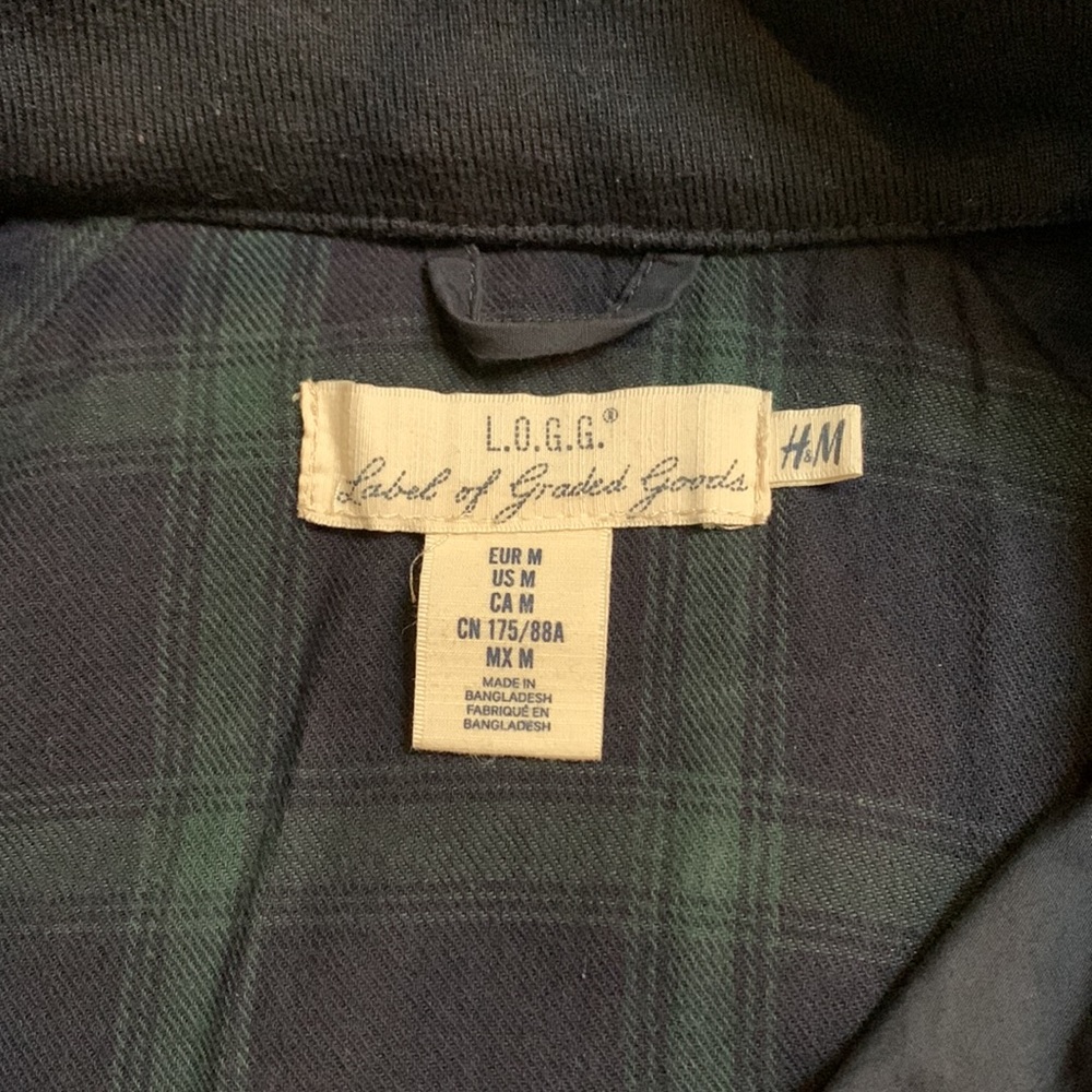 H & M mens navy lightweight jacket M - Picture 3 of 3